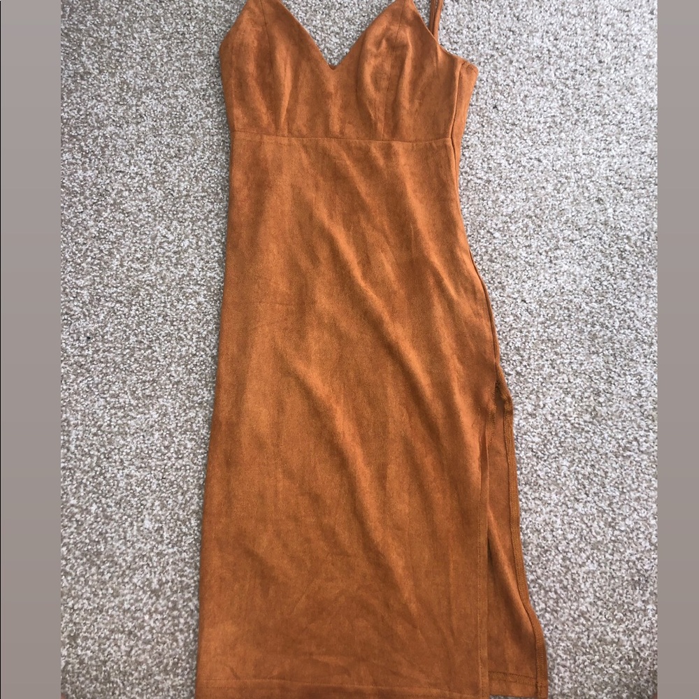 Brown mini dress